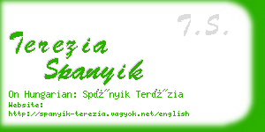 terezia spanyik business card